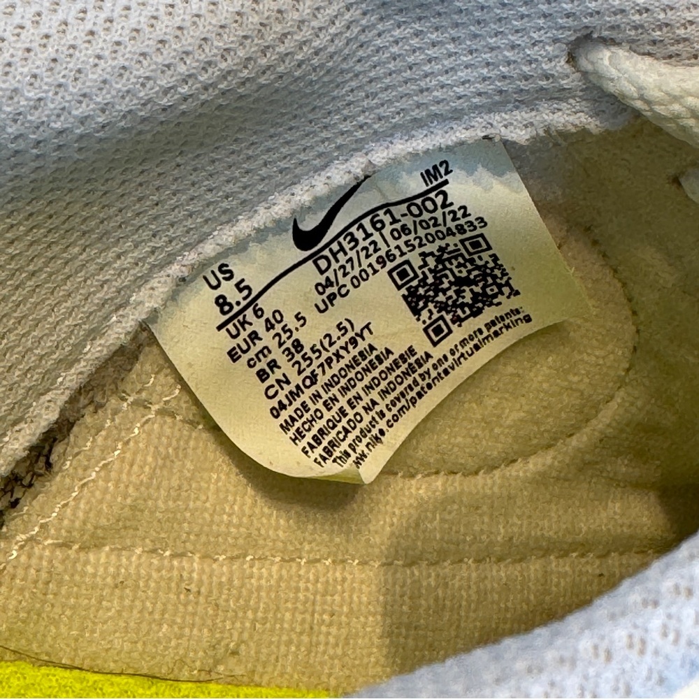 Women’s Nike Court Legacy Cream & Mint Tennis Shoes- Size 8.5 - Picture 6 of 8
